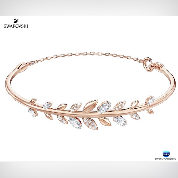 SWAROVSKI MAYFLY BANGLE, WHITE, ROSE GOLD PLATING - Picture 2 of 4